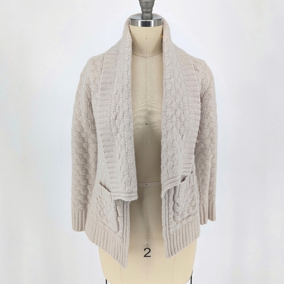 Talula Chunky Lambswool Knit Cardigan Cream S bohemian fall winter preppy - Picture 1 of 7
